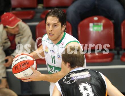 Basketball Bundesliga. Woerthersee Piraten gegen Xion Dukes Klosterneuburg.  Andreas Kuttnig (Piraten). Klagenfurt, 6.11.2010.
Foto:  Kuess

---
pressefotos, pressefotografie, kuess, qs, qspictures, sport, bild, bilder, bilddatenbank