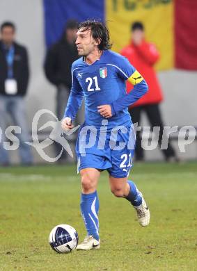 Fussball Laenderspiel. Testspiel. Rumaenien gegen Italien. Andrea Pirlo (ITA). Klagenfurt, am 17.11.2010.
Foto: Kuess
---
pressefotos, pressefotografie, kuess, qs, qspictures, sport, bild, bilder, bilddatenbank