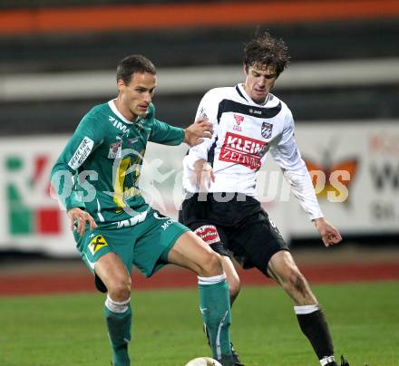 Fussball. Erste Liga. RZ Pellets WAC/St. Andrae gegen  SC Austria Lustenau. Christian Falk, (WAC), Peter Poellhuber (Lustenau). Wolfsberg, 19.11.2010. 
Foto: Kuess

---
pressefotos, pressefotografie, kuess, qs, qspictures, sport, bild, bilder, bilddatenbank