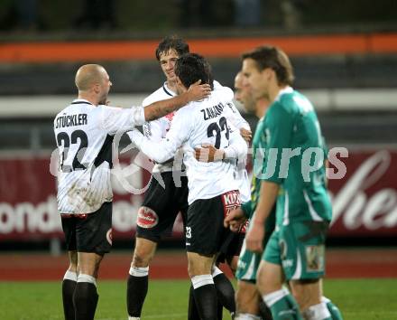 Fussball. Erste Liga. RZ Pellets WAC/St. Andrae gegen  SC Austria Lustenau. Torjubel WAC. Wolfsberg, 19.11.2010. 
Foto: Kuess

---
pressefotos, pressefotografie, kuess, qs, qspictures, sport, bild, bilder, bilddatenbank