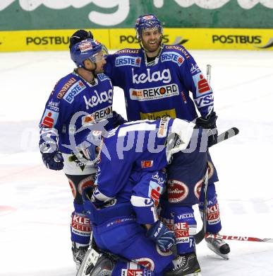 EBEL. Eishockey Bundesliga. EC Pasut VSV gegen HK Acroni Jesenice.  Torjubel VSV. Villach, am 19.11.2010.
Foto: Kuess 


---
pressefotos, pressefotografie, kuess, qs, qspictures, sport, bild, bilder, bilddatenbank