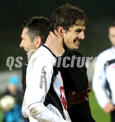 Fussball. Erste Liga. RZ Pellets WAC/St. Andrae gegen  SC Austria Lustenau. Jubel Christian Falk, Nenad Bjelica (WAC). Wolfsberg, 19.11.2010. 
Foto: Kuess

---
pressefotos, pressefotografie, kuess, qs, qspictures, sport, bild, bilder, bilddatenbank