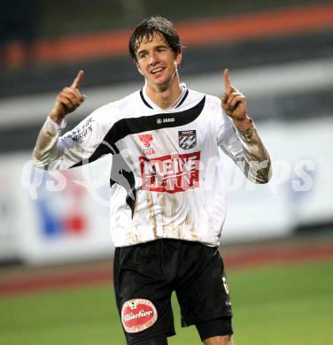 Fussball. Erste Liga. RZ Pellets WAC/St. Andrae gegen  SC Austria Lustenau. Torjubel Christian Falk (WAC). Wolfsberg, 19.11.2010. 
Foto: Kuess

---
pressefotos, pressefotografie, kuess, qs, qspictures, sport, bild, bilder, bilddatenbank