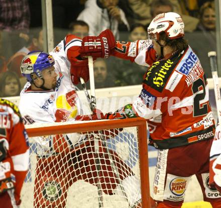 EBEL. Eishockey Bundesliga. KAC gegen EC Red Bull Salzburg. HUNDERTPFUND Thomas (KAC), AUBIN Brent (EC Red Bull Salzburg). Klagenfurt, am 21.11.2010.
Foto: Kuess 

---
pressefotos, pressefotografie, kuess, qs, qspictures, sport, bild, bilder, bilddatenbank