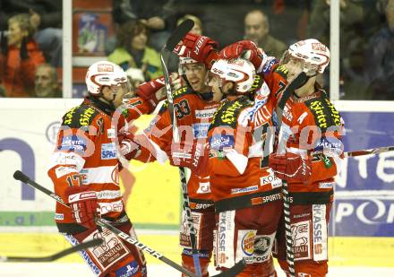 EBEL. Eishockey Bundesliga. KAC gegen EC Red Bull Salzburg. Torjubel  (KAC). Klagenfurt, am 21.11.2010.
Foto: Kuess 

---
pressefotos, pressefotografie, kuess, qs, qspictures, sport, bild, bilder, bilddatenbank