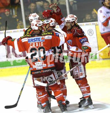 EBEL. Eishockey Bundesliga. KAC gegen EC Red Bull Salzburg. Torjubel KAC. Klagenfurt, am 21.11.2010.
Foto: Kuess 

---
pressefotos, pressefotografie, kuess, qs, qspictures, sport, bild, bilder, bilddatenbank