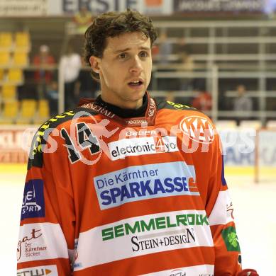 EBEL. Eishockey Bundesliga. KAC gegen HK Acroni Jesenice. Johannes Reichel (KAC). Klagenfurt, am 10.10.2010.
Foto: Kuess 

---
pressefotos, pressefotografie, kuess, qs, qspictures, sport, bild, bilder, bilddatenbank