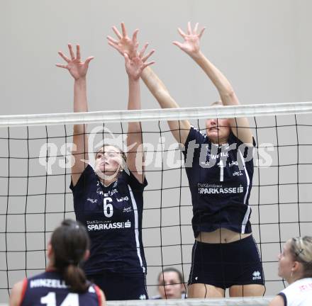 Volleyball MEL. ATSC Wildcats Klagenfurt gegen Slavia UK Bratislava. Rosalinda Seidl, Maja Gustin (Wildcats). Klagenfurt, 20.11.2010.
Foto: Kuess
---
pressefotos, pressefotografie, kuess, qs, qspictures, sport, bild, bilder, bilddatenbank