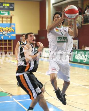 Basketball Bundesliga. Woerthersee Piraten gegen Xion Dukes Klosterneuburg.  Samuel Bachlechner (Piraten). Klagenfurt, 6.11.2010.
Foto:  Kuess

---
pressefotos, pressefotografie, kuess, qs, qspictures, sport, bild, bilder, bilddatenbank