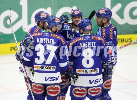 EBEL. Eishockey Bundesliga. EC Pasut VSV gegen HDD TILIA Olimpija Ljubljana.  Torjubel VSV. Villach, am 26.11.2010.
Foto: Kuess 


---
pressefotos, pressefotografie, kuess, qs, qspictures, sport, bild, bilder, bilddatenbank