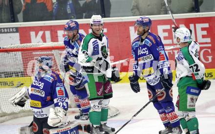 EBEL. Eishockey Bundesliga. EC Pasut VSV gegen HDD TILIA Olimpija Ljubljana. Torjubel Ljubljana, Laibach. Villach, am 26.11.2010.
Foto: Kuess 


---
pressefotos, pressefotografie, kuess, qs, qspictures, sport, bild, bilder, bilddatenbank