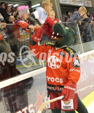 EBEL. Eishockey Bundesliga. KAC gegen HK Acroni Jesenice. Maskottchen Lindi (KAC). Klagenfurt, am 10.10.2010.
Foto: Kuess 

---
pressefotos, pressefotografie, kuess, qs, qspictures, sport, bild, bilder, bilddatenbank