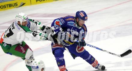 EBEL. Eishockey Bundesliga. EC Pasut VSV gegen HDD TILIA Olimpija Ljubljana. Roland Kaspitz, (VSV), Jeffrey Tory  (Laibach). Villach, am 26.11.2010.
Foto: Kuess 


---
pressefotos, pressefotografie, kuess, qs, qspictures, sport, bild, bilder, bilddatenbank