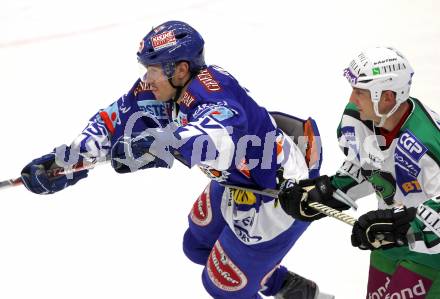 EBEL. Eishockey Bundesliga. EC Pasut VSV gegen HDD TILIA Olimpija Ljubljana. Josh Langfiedl, (VSV), Jeffrey Tory  (Laibach). Villach, am 26.11.2010.
Foto: Kuess 


---
pressefotos, pressefotografie, kuess, qs, qspictures, sport, bild, bilder, bilddatenbank