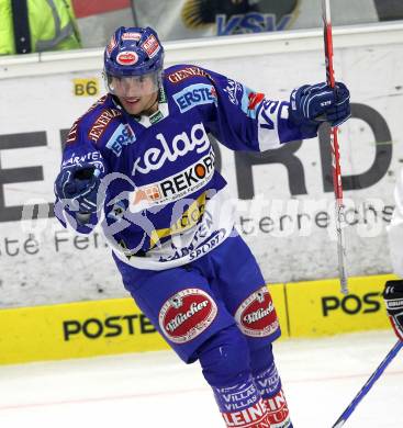 EBEL. Eishockey Bundesliga. EC Pasut VSV gegen HDD TILIA Olimpija Ljubljana.  Torjubel Josh Langfeld (VSV). Villach, am 26.11.2010.
Foto: Kuess 


---
pressefotos, pressefotografie, kuess, qs, qspictures, sport, bild, bilder, bilddatenbank