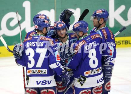 EBEL. Eishockey Bundesliga. EC Pasut VSV gegen HDD TILIA Olimpija Ljubljana.  Torjubel VSV. Villach, am 26.11.2010.
Foto: Kuess 


---
pressefotos, pressefotografie, kuess, qs, qspictures, sport, bild, bilder, bilddatenbank