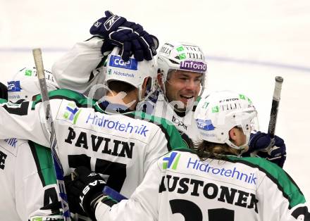 EBEL. Eishockey Bundesliga. EC Pasut VSV gegen HDD TILIA Olimpija Ljubljana.  Torjubel (Ljubljana). Villach, am 26.11.2010.
Foto: Kuess 


---
pressefotos, pressefotografie, kuess, qs, qspictures, sport, bild, bilder, bilddatenbank