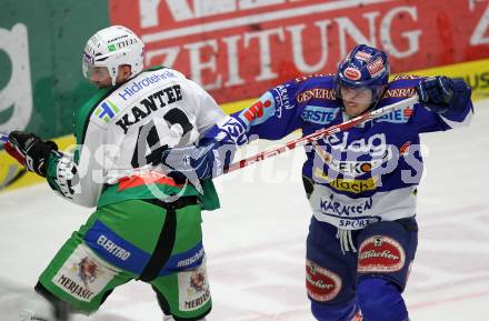 EBEL. Eishockey Bundesliga. EC Pasut VSV gegen HDD TILIA Olimpija Ljubljana. Benjamin Petrik, (VSV), KANTEE Kevin (Laibach). Villach, am 26.11.2010.
Foto: Kuess 


---
pressefotos, pressefotografie, kuess, qs, qspictures, sport, bild, bilder, bilddatenbank