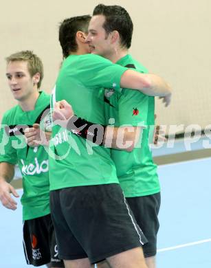 Handball Bundesliga. HC Kaernten gegen SC Ferlach. Jubel Markus Goeschl, Patrick Jochum (HCK). Klagenfurt, 27.11.2010.
Foto: Kuess
---
pressefotos, pressefotografie, kuess, qs, qspictures, sport, bild, bilder, bilddatenbank