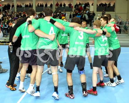 Handball Bundesliga. HC Kaernten gegen SC Ferlach. Jubel HCK. Klagenfurt, 27.11.2010.
Foto: Kuess
---
pressefotos, pressefotografie, kuess, qs, qspictures, sport, bild, bilder, bilddatenbank