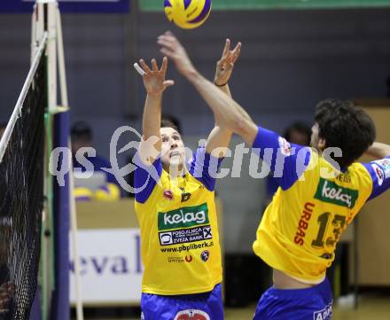 Volleyball. Challenge Cup. Aich/Dob gegen Mladost Marina Kastela. Robert Koch, Gerald Reiser (Aich/Dob). Prevalje, 25.11.2010.
Foto: Kuess
---
pressefotos, pressefotografie, kuess, qs, qspictures, sport, bild, bilder, bilddatenbank