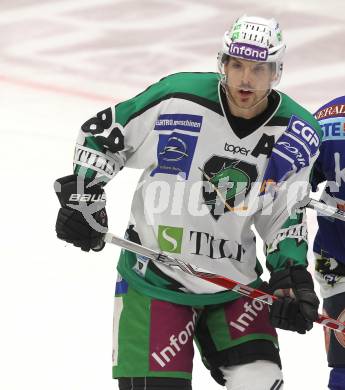 EBEL. Eishockey Bundesliga. EC Pasut VSV gegen HDD TILIA Olimpija Ljubljana. HIGGINS Matt (Laibach). Villach, am 26.11.2010.
Foto: Kuess 


---
pressefotos, pressefotografie, kuess, qs, qspictures, sport, bild, bilder, bilddatenbank