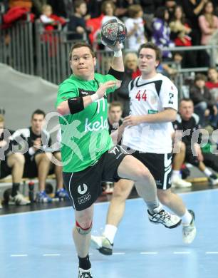 Handball Bundesliga. HC Kaernten gegen SC Ferlach. Florian Pontasch-Mueller (HCK). Klagenfurt, 27.11.2010.
Foto: Kuess
---
pressefotos, pressefotografie, kuess, qs, qspictures, sport, bild, bilder, bilddatenbank