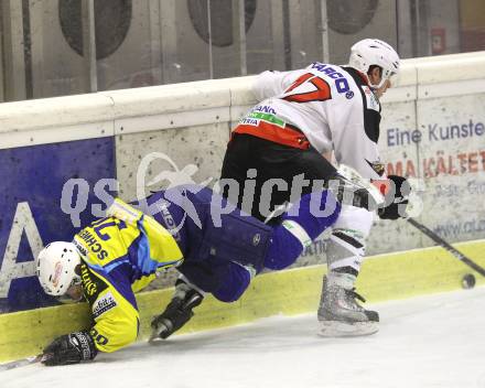 Eishockey. CHL. Carinthian Hokey League. Tarco Woelfe gegen 1. EHC Althofen. Patrick Edlinger (Tarco), Christian Schweiger (Althofen). Klagenfurt, am 4.12.2010.
Foto: Kuess
---
pressefotos, pressefotografie, kuess, qs, qspictures, sport, bild, bilder, bilddatenbank