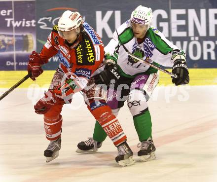 EBEL. Eishockey Bundesliga. KAC gegen HDD TILIA Olimpija Ljubljana. Johannes Reichel, (KAC), Domen Vedlin (Laibach). Klagenfurt, am 5.12.2010.
Foto: Kuess 

---
pressefotos, pressefotografie, kuess, qs, qspictures, sport, bild, bilder, bilddatenbank