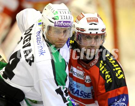 EBEL. Eishockey Bundesliga. KAC gegen HDD TILIA Olimpija Ljubljana. Andrew Schneider, (KAC), Matej Hocevar (Laibach). Klagenfurt, am 5.12.2010.
Foto: Kuess 

---
pressefotos, pressefotografie, kuess, qs, qspictures, sport, bild, bilder, bilddatenbank