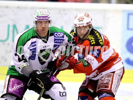 EBEL. Eishockey Bundesliga. KAC gegen HDD TILIA Olimpija Ljubljana. Tyler Spurgeon, (KAC), Matej Hocevar (Laibach). Klagenfurt, am 5.12.2010.
Foto: Kuess 

---
pressefotos, pressefotografie, kuess, qs, qspictures, sport, bild, bilder, bilddatenbank