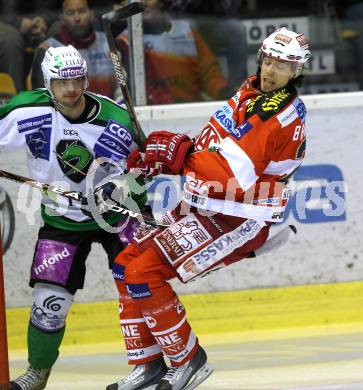 EBEL. Eishockey Bundesliga. KAC gegen HDD TILIA Olimpija Ljubljana. Christoph Brandner, (KAC), Igor Cvetek (Laibach). Klagenfurt, am 5.12.2010.
Foto: Kuess 

---
pressefotos, pressefotografie, kuess, qs, qspictures, sport, bild, bilder, bilddatenbank