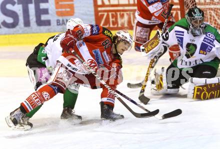 EBEL. Eishockey Bundesliga. KAC gegen HDD TILIA Olimpija Ljubljana. Raphael Herburger, (KAC), Matija Pintaric (Laibach). Klagenfurt, am 5.12.2010.
Foto: Kuess 

---
pressefotos, pressefotografie, kuess, qs, qspictures, sport, bild, bilder, bilddatenbank