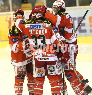 EBEL. Eishockey Bundesliga. KAC gegen HDD TILIA Olimpija Ljubljana. Torjubel KAC. Klagenfurt, am 5.12.2010.
Foto: Kuess 

---
pressefotos, pressefotografie, kuess, qs, qspictures, sport, bild, bilder, bilddatenbank