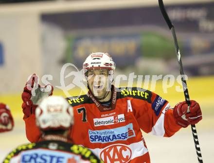 EBEL. Eishockey Bundesliga. KAC gegen HDD TILIA Olimpija Ljubljana. Torjubel Herbert Ratz (KAC). Klagenfurt, am 5.12.2010.
Foto: Kuess 

---
pressefotos, pressefotografie, kuess, qs, qspictures, sport, bild, bilder, bilddatenbank