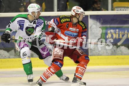 EBEL. Eishockey Bundesliga. KAC gegen HDD TILIA Olimpija Ljubljana. Markus Pirmann (KAC), Bostjan Groznik (Laibach). Klagenfurt, am 5.12.2010.
Foto: Kuess 

---
pressefotos, pressefotografie, kuess, qs, qspictures, sport, bild, bilder, bilddatenbank