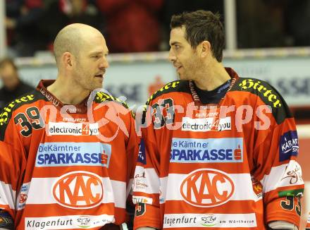 EBEL. Eishockey Bundesliga. KAC gegen HDD TILIA Olimpija Ljubljana. Jeff Shantz, Peter Ratchuk (KAC). Klagenfurt, am 5.12.2010.
Foto: Kuess 

---
pressefotos, pressefotografie, kuess, qs, qspictures, sport, bild, bilder, bilddatenbank