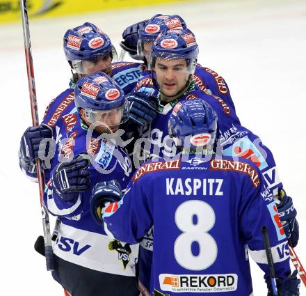 EBEL. Eishockey Bundesliga. EC Pasut VSV gegen  Graz 99ers. Torjubel VSV. Villach, am 10.12.2010.
Foto: Kuess 


---
pressefotos, pressefotografie, kuess, qs, qspictures, sport, bild, bilder, bilddatenbank