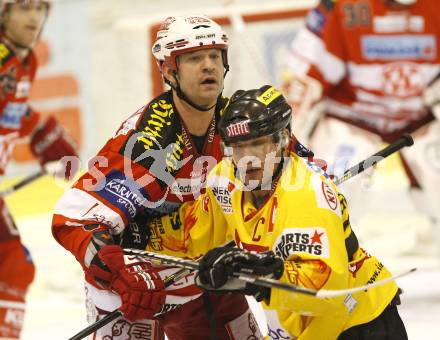 EBEL. Eishockey Bundesliga. KAC gegen EV Vienna Capitals. SHANTZ Jeffery (KAC), GRATTON Benoit (Vienna). Klagenfurt, am 10.12.2010.
Foto: Kuess 

---
pressefotos, pressefotografie, kuess, qs, qspictures, sport, bild, bilder, bilddatenbank