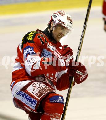 EBEL. Eishockey Bundesliga. KAC gegen EV Vienna Capitals. Jubel HAGER Gregor (KAC). Klagenfurt, am 10.12.2010.
Foto: Kuess 

---
pressefotos, pressefotografie, kuess, qs, qspictures, sport, bild, bilder, bilddatenbank