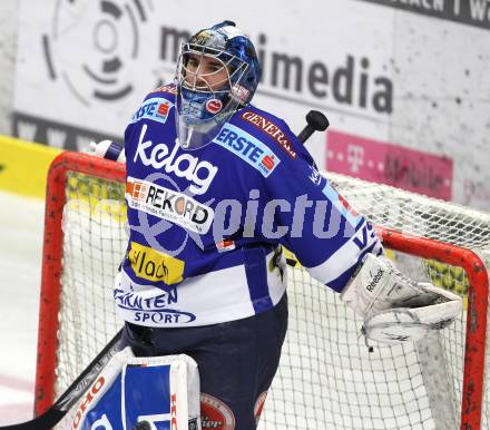 EBEL. Eishockey Bundesliga. EC Rekordfenster VSV gegen  Moser Medical Graz 99ers.  Bernhard Starkbaum (VSV). Villach, am 10.12.2010.
Foto: Kuess 


---
pressefotos, pressefotografie, kuess, qs, qspictures, sport, bild, bilder, bilddatenbank