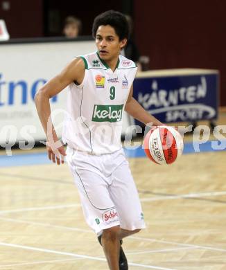 Basketball Bundesliga. Woerthersee Piraten gegen Ece Bulls Kapfenberg.  Samuel Bachlechner (Piraten). Klagenfurt, 11.12.2010.
Foto:  Kuess

---
pressefotos, pressefotografie, kuess, qs, qspictures, sport, bild, bilder, bilddatenbank