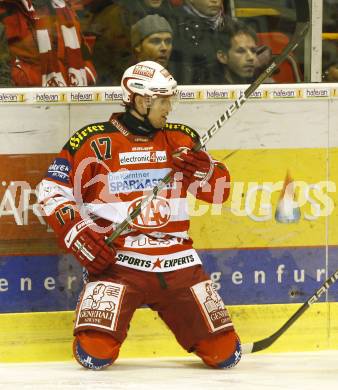 EBEL. Eishockey Bundesliga. KAC gegen EV Vienna Capitals. HAGER Gregor (KAC). Klagenfurt, am 10.12.2010.
Foto: Kuess 

---
pressefotos, pressefotografie, kuess, qs, qspictures, sport, bild, bilder, bilddatenbank