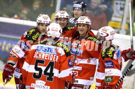 EBEL. Eishockey Bundesliga. KAC gegen VSV. Torjubel KAC. Klagenfurt, am 21.12.2010.
Foto: Kuess 

---
pressefotos, pressefotografie, kuess, qs, qspictures, sport, bild, bilder, bilddatenbank