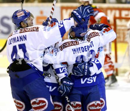 EBEL. Eishockey Bundesliga. KAC gegen VSV. Torjubel VSV. Klagenfurt, am 21.12.2010.
Foto: Kuess 

---
pressefotos, pressefotografie, kuess, qs, qspictures, sport, bild, bilder, bilddatenbank