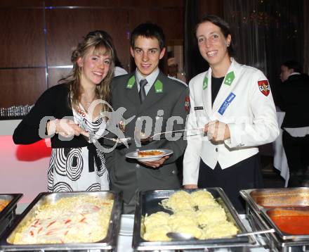 Sportgala. Wahl zum Kaerntner Sportler des Jahres. Wildwasser Kajak, Nordische Kombination, Rudern.  Julia Schmid, Tomaz Druml, Michaela Taupe-Traer. Velden, Casineum, am 22.12.2010.
Foto: Kuess
---
pressefotos, pressefotografie, kuess, qs, qspictures, sport, bild, bilder, bilddatenbank