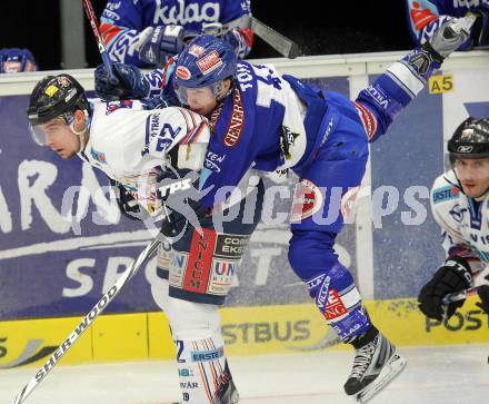 EBEL. Eishockey Bundesliga. EC Pasut VSV gegen  Alba Volan SAPA Fehervar AV19.  Nico Toff, (VSV), Victor Tokaji (Alba Volan). Villach, am 26.12.2010.
Foto: Kuess 


---
pressefotos, pressefotografie, kuess, qs, qspictures, sport, bild, bilder, bilddatenbank