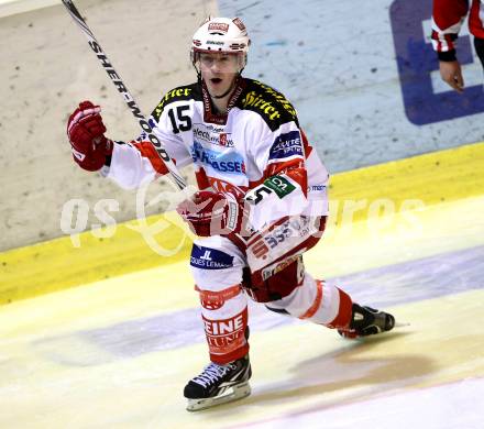 EBEL. Eishockey Bundesliga. EC KAC gegen Alba Volan SAPA Fehervar AV19. Torjubel Paul Schellander (KAC). Klagenfurt, am 28.12.2010.
Foto: Kuess 

---
pressefotos, pressefotografie, kuess, qs, qspictures, sport, bild, bilder, bilddatenbank