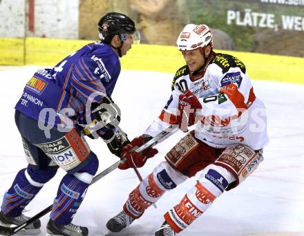 EBEL. Eishockey Bundesliga. EC KAC gegen Alba Volan SAPA Fehervar AV19. Mike Craig (KAC), DURCO Juray  (Alba Volan). Klagenfurt, am 28.12.2010.
Foto: Kuess 

---
pressefotos, pressefotografie, kuess, qs, qspictures, sport, bild, bilder, bilddatenbank