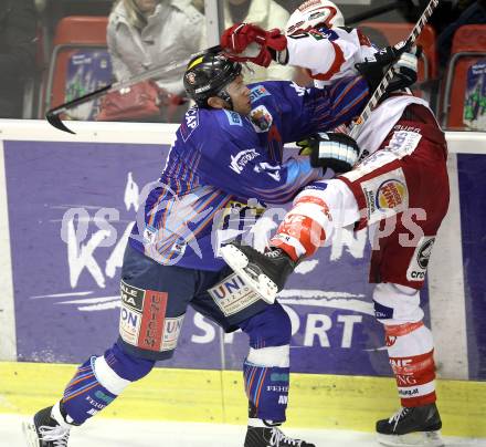 EBEL. Eishockey Bundesliga. EC KAC gegen Alba Volan SAPA Fehervar AV19. Mike Craig, (KAC), KOVACS Csaba  (Alba Volan). Klagenfurt, am 28.12.2010.
Foto: Kuess 

---
pressefotos, pressefotografie, kuess, qs, qspictures, sport, bild, bilder, bilddatenbank